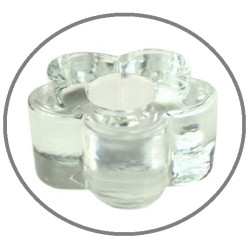 Glass Candle Holder Daisy-shape